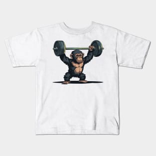 monkey at gym Kids T-Shirt
